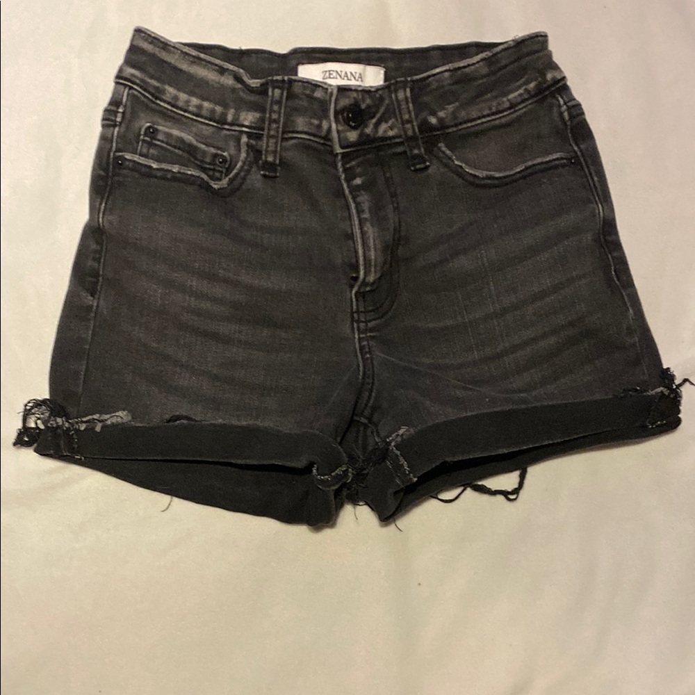 Zenana Outfitters Charcoal Jean Shorts